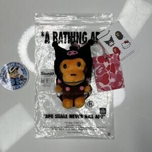 BAPE SANRIO KUROMI PLUSH DOLL KEYCHAIN